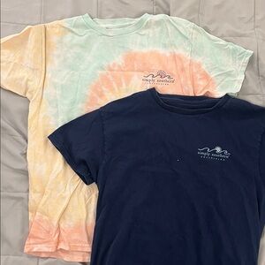 simply southern navy t shirt & pink tie dye